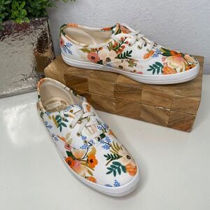 Keds x Rifle Paper Co. Meadow Floral Print Canvas Sneakers Women's Size 7 Preppy